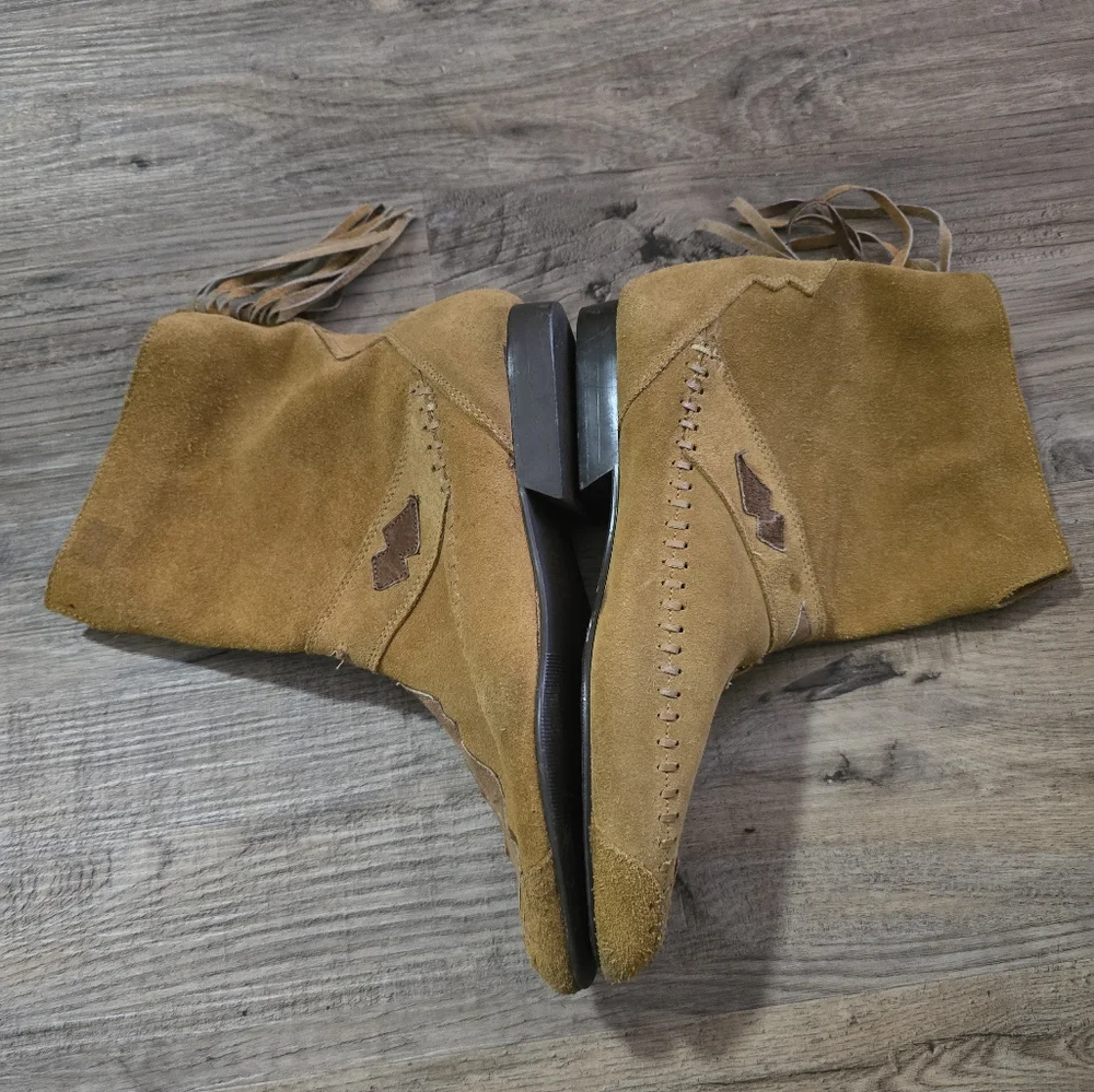 Vintage Leather Fringe Cowboy Boots by Clicks - Picture 4 of 5